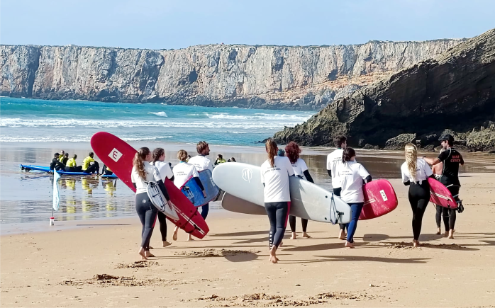 Families and kids surf lessons in Sagres